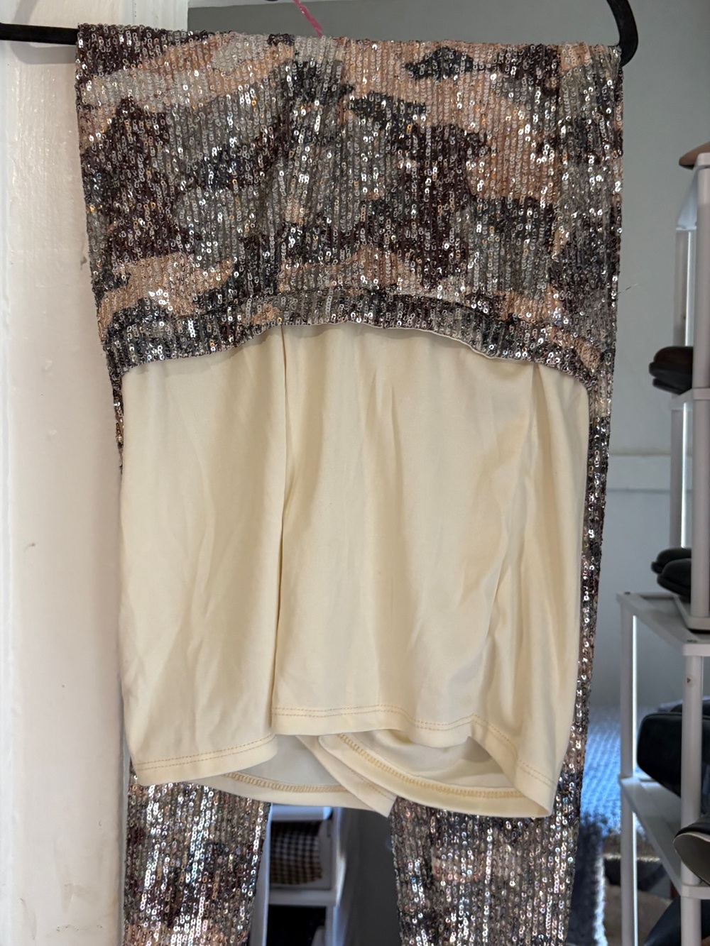 VENUS Cream Sequin Embellished Top - Picture 3 of 4